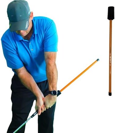 Anti-Flip Stick Golf Swing Training AidProper ImpactSwing PlaneGolf Chipping Practice AidKids, Ladies, Standard,Large Grips