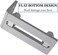 JUBEST Scratch Resistant Stainless Steel Flush Mount Stay Roller Wall Mount Floor Guide for Door Thick Up to 2 1/8 inches