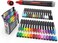 TOOLI-ART Acrylic Markers, Paint Pens Assorted Vibrant Markers for Rock Painting, Canvas, Glass, Mugs, Wood, Ceramic, Fabric, Metal, Scrapbooking. Non Toxic, Quick Dry, Multi-Surface, Lightfast (MEDIU