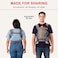 YOU+ME YouMe 4-in-1 Convertible Baby Carrier with 3D Cool Air Mesh - Heather Grey - Wear with a Newborn as Small as 8 lbs, and Infants up to Toddler of 32 pounds.
