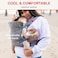 YOU+ME YouMe 4-in-1 Convertible Baby Carrier with 3D Cool Air Mesh - Heather Grey - Wear with a Newborn as Small as 8 lbs, and Infants up to Toddler of 32 pounds.