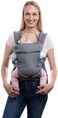 YOU+ME YouMe 4-in-1 Convertible Baby Carrier with 3D Cool Air Mesh - Heather Grey - Wear with a Newborn as Small as 8 lbs, and Infants up to Toddler of 32 pounds.