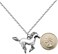 BANCHELLE Horse Pendant Horse Necklaces with Pouch Silver