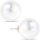 Humble Chic Big Simulated Pearl Earrings for Women - Oversized Classic Faux Round Large Ear Studs, Hypoallergenic and Safe for Sensitive Ears