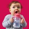 b.box Sippy Cup with Innovative Continuous Flow Weighted Straw Cup, Baby Straw Cup, Drink from Any Angle, Easy-Grip Handles, 8oz, 6 Months, Orange Zing