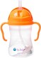 b.box Sippy Cup with Innovative Continuous Flow Weighted Straw Cup, Baby Straw Cup, Drink from Any Angle, Easy-Grip Handles, 8oz, 6 Months, Orange Zing