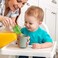 WEESPROUT Bamboo Toddler Cups - 4 pc Set (10 fl oz- Best Eco-Friendly, Non-Toxic Non Plastic Cup Pack for Toddlers, Big Kids or Baby - Dishwasher Safe - Natural, BPA Free