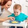 WEESPROUT Bamboo Toddler Plates - 4 pc Set (8" x 8" x 1"- Best Eco-Friendly Dinnerware Plate Pack for Children, Big Kids and Baby - Dishwasher Safe - Natural, BPA Free, Non-Toxic