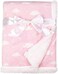 American Baby Company Heavenly Soft Chenille Sherpa Receiving Blanket, 3D Pink Cloud, 30" x 35", for Girls(Pack of 1