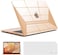 جراب IBENZER متوافق مع أجهزة MacBook Air مقاس 13 بوصة موديلات 2020 و2021 و2022 (M1 A2337 A2179 A1932)، جراب صلب، غطاء لوحة مفاتيح، واقي شاشة لجهاز Mac Air 13 المزود ببصمة Touch ID، شفاف تمامًا، AT13CY