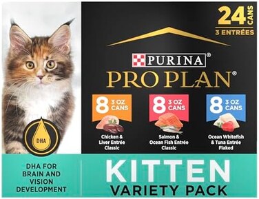 Purina Pro Plan High Protein Wet Kitten Food Variety Pack, DEVELOPMENT Kitten Favorites - (243 oz. Cans