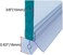 Cozylkx Frameless Shower Door Bottom Seal with Drip Rail for 3/8"(10mmGlass, Length 27.5"/0.7m, Glass Door Sweep Stop Shower Leaking