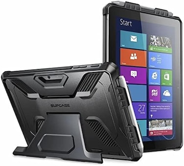 جراب SUPCASE [سلسلة UB PRO] مصمم خصيصًا لجهاز مايكروسوفت سيرفس جو، جراب واقٍ متين مزود بمسند - أسود