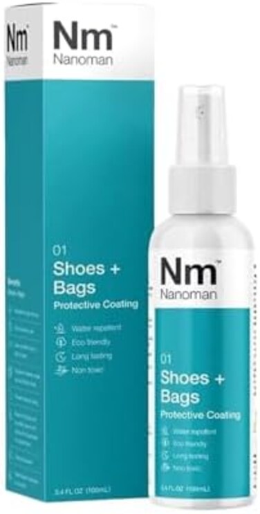 NANOMAN Shoe Protector Spray &ndash; ShoeBoot Waterproofing Spray - WaterStain Repellent - for Shoes Boots Sneakers Uggs Incl Suede, Leather Nubuck, Even White Shoes.
