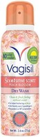 Vagisil Scentsitive Scents Dry Wash Deodorant Spray for On The Go Feminine Hygiene, Peach Blossom, 2.6 Ounce