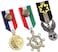 Zthread Women Men's Navy Badge Military Hero Medals Blazer Suit Brooch Pin 3pcs / Set