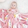 TILLYOU Micro-Fleece Plush Soft Baby Blanket Allergy-Free Fluffy Warm Toddler Bed/Crib Blanket, Overized Lightweight Flannel Daycare Nap Blanket/Kids Sleeping/Tummy Time Blanket, 39x47 Pink Cloud