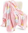 TILLYOU Micro-Fleece Plush Soft Baby Blanket Allergy-Free Fluffy Warm Toddler Bed/Crib Blanket, Overized Lightweight Flannel Daycare Nap Blanket/Kids Sleeping/Tummy Time Blanket, 39x47 Pink Cloud