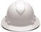 Ridgeline PYRAMEX Full Brim Hard Hat, Vented, 4-Point Ratchet Suspension, White