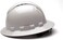 Ridgeline PYRAMEX Full Brim Hard Hat, Vented, 4-Point Ratchet Suspension, White