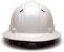 Ridgeline PYRAMEX Full Brim Hard Hat, Vented, 4-Point Ratchet Suspension, White