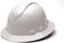Ridgeline PYRAMEX Full Brim Hard Hat, Vented, 4-Point Ratchet Suspension, White