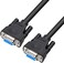DTECH DB9 RS232 Serial Cable Female to Female Null Modem Cord Cross TX/RX line for Data Communication (5 Feet Black