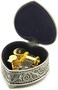 falado Wingostore Emboss Alloy Metal Music Box Wind Up and Golden Movement Music Box for Christmas/Birthday/Valentine's Day (HearShapedMetalYMSS, You are My Sunshine