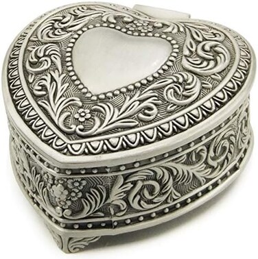 falado Wingostore Emboss Alloy Metal Music Box Wind Up and Golden Movement Music Box for Christmas/Birthday/Valentine's Day (HearShapedMetalYMSS, You are My Sunshine