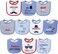 Hudson Baby Unisex Baby Cotton Terry Drooler Bibs With Fiber Filling