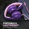 AILIHEN C8 Girls Headphones, On-Ear Headphones Wired with Microphone and Volume Control Foldable Corded Stereo 3.5mm Headset for Girls School Chromebook Laptop Computer PC Tablets Travel (Purple Pink
