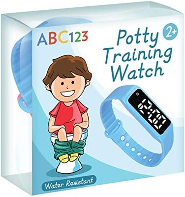 ABC123 Potty Training Watch - Baby Reminder Water Resistant Timer for Toilet Training KidsToddler (Blue