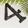 Jerrybaby 5 Inch House Numbers for Outside-Cast Iron Metal Home Address Number/Heavy DutySturdy Unique Hammered Look/Number 4