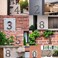 Jerrybaby 5 Inch House Numbers for Outside-Cast Iron Metal Home Address Number/Heavy DutySturdy Unique Hammered Look/Number 4