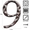 Jerrybaby 5 Inch House Numbers for Outside-Cast Iron Metal Home Address Number/Heavy DutySturdy Unique Hammered Look/Number 9