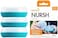 Boon, NURSH Storage Buns (Pack of 3, Blue-white,3 Count (Pack of 1