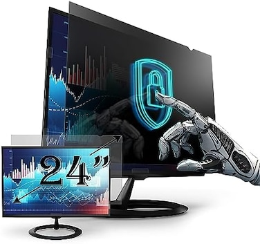 EZ-Pro Screen Protector Privacy Filter 24 Inches Desktop Computer Widescreen Monitor, Anti Blue Light Anti Glare, Aspect Ratio 16:9