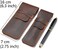 Daimay Leather Pen Case Holder Handmade Fountain Multi Pens Pouch Crazy Horse Leather Pen Protective Sleeve Cover Large &ndash; Brown
