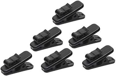 Mini Skater Mini Skater 1 Inch Length Small Earphone Wire Clip Headphone Mount Cable Clothing Clip Earbud Clip to Keep Earphone/Microphone Cord in Place for 1.5mm Wire Diameter Round Wire Earphone,6Pc