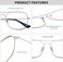 نظارات JM Aviator لحجب الضوء الأزرق، نظارات مربعة لحماية العين من أشعة الشمس، نظارات فيديو مضادة للوهج للرجال والنساء