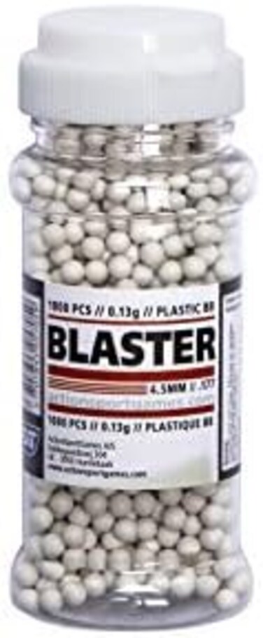 كريات بلاستيكية من نوع ASG Blaster Airgun، 4.5 ملم، 0.13 جرام - 1000 قطعة.
