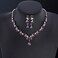 LILIE&amp;WHITE LILIEWHITE Clear Crystal and Cubic Zircon Necklace and Earrings Jewelry Set for Women Wedding Accessories