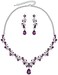 LILIE&amp;WHITE LILIEWHITE Clear Crystal and Cubic Zircon Necklace and Earrings Jewelry Set for Women Wedding Accessories