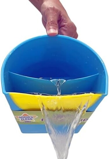 Mighty Clean Baby Shampoo Rinse CupBaby Bath Rinser Pail to Wash Hair and Wash Out Shampoo by Protecting Infant Eyes - Kids Bathing Without TEARS