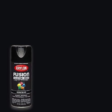 Krylon K02702007 Fusion All-In-One Spray Paint for Indoor/Outdoor Use, Gloss Black, 12 Ounce (Pack of 1