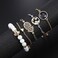 VONRU Unew Beaded Bracelets for Women - Adjustable Charm Pendent Stack Bracelets Set for Women Girl Friendship Gift Bracelet Links