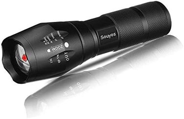 Souyos IR Illuminator Flashlight,LED 850nm Infrared Flashlight,Adjustable Focus Night Vision Torch Light for Hunting Varmint Coyote Hog Fox (Infrared Flashlight
