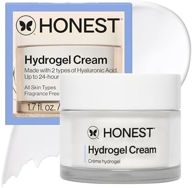 Honest Beauty Hydrogel Cream with Hyaluronic Acid, Jojoba,SqualaneOil Free, Lightweight, MoisturizingEWG Verified, VeganCruelty Free1.7 fl oz