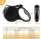 Fida Retractable Dog Leash for Small Dog up to 12Kg, JFA Series, 16ft Tape Small Black