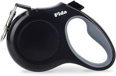 Fida Retractable Dog Leash for Small Dog up to 12Kg, JFA Series, 16ft Tape Small Black